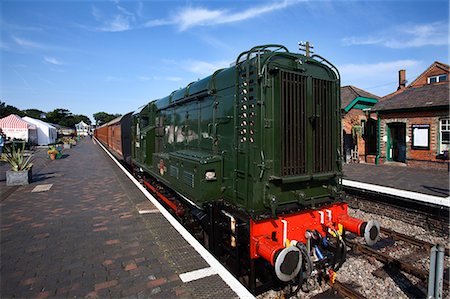 rail engine photos - Class 08 Locomotive D3940 on the Poppy Line, North Norfolk Railway, at Sheringham, Norfolk, England, United Kingdom, Europe Stock Photo - Rights-Managed, Code: 841-06449224