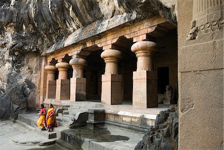 Cave Temple on Elephanta Island, UNESCO World Heritage Site, Mumbai (Bombay), Maharashtra, India, Asia Foto de stock - Con derechos protegidos, Código: 841-06449450