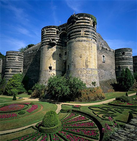 Chateau d'Angers, Angers, Loire Valley, Pays-de-la-Loire, France, Europe Stock Photo - Rights-Managed, Code: 841-06449463