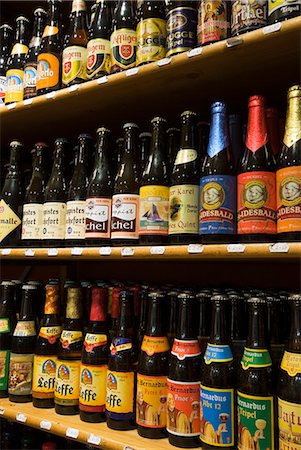 Bières belges, Bruges, West Vlaanderen (Flandre), Belgique, Europe Photographie de stock - Rights-Managed, Code: 841-06449483
