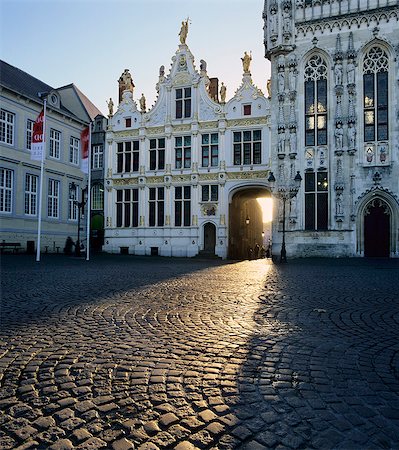 Burg Square and the Town Hall, Bruges, UNESCO World Heritage Site, West Vlaanderen (Flanders), Belgium, Europe Foto de stock - Con derechos protegidos, Código: 841-06449495