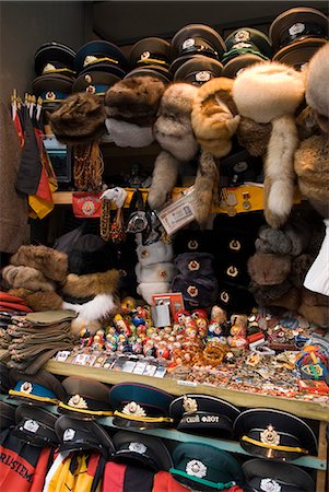 Souvenir stall by Check point Charlie, Berlin, Germany, Europe Fotografie stock - Rights-Managed, Codice: 841-06449505