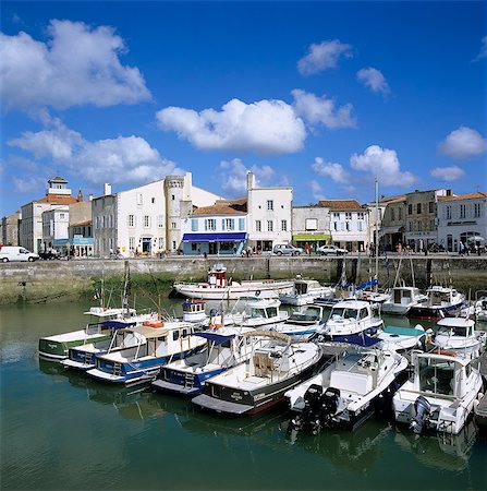 france places in town - The harbour, St. Martin, Ile de Re, Poitou-Charentes, France, Europe Stock Photo - Rights-Managed, Code: 841-06449558