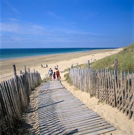 Plage sur la côte ouest, Ile de ré, Poitou-Charentes, France, Europe Photographie de stock - Rights-Managed, Code: 841-06449550