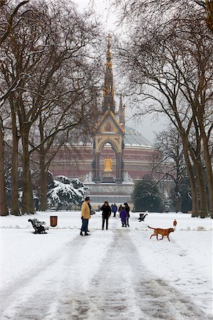 L'Albert Memorial et le Royal Albert Hall en hiver, Kensington Gardens, Londres, Royaume-Uni, Europe Photographie de stock - Rights-Managed, Code: 841-06449566