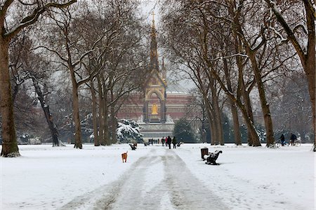 royal albert hall - The Albert Memorial and Royal Albert Hall in winter, Kensington Gardens, London, England, United Kingdom, Europe Stock Photo - Rights-Managed, Code: 841-06449567