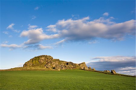 Evening light on Almscliff Crag in Spring, North Yorkshire, Yorkshire, England, United Kingdom, Europe Stock Photo - Rights-Managed, Code: 841-06449592