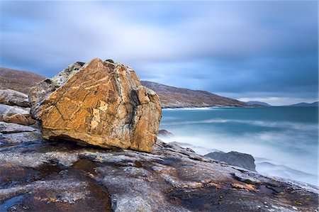 scotland coastal - Giant Lewisian gneiss rock on a showery evening at Mealista on the south west coast of Lewis, Isle of Lewis, Outer Hebrides, Scotland, United Kingdom, Europe Stock Photo - Rights-Managed, Code: 841-06449608