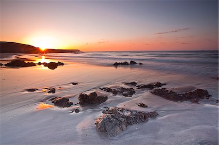 Dawn on Kennack Sands on the Lizard Peninsula in Cornwall, England, United Kingdom, Europe Stock Photo - Rights-Managed, Code: 841-06449657