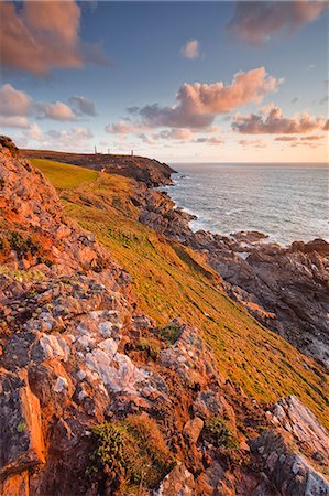 sea and mining - Looking down the Cornish coastline towards Geevor mine, Cornwall, England, United Kingdom, Europe Stock Photo - Rights-Managed, Code: 841-06449661