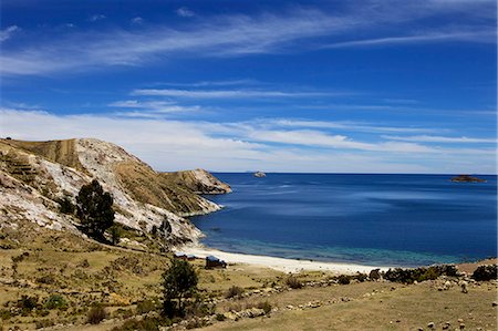 Baie sur Isla del Sol, lac Titicaca, en Bolivie, en Amérique du Sud Photographie de stock - Rights-Managed, Code: 841-06449693