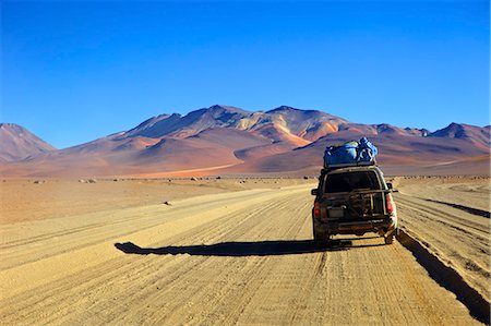 A 4x4 on the Southwest Circuit Tour, Rio Blanco, Bolivia, South America Stock Photo - Rights-Managed, Code: 841-06449761