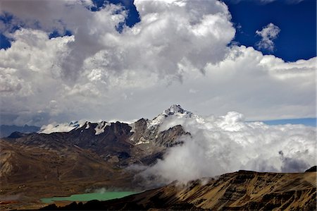 Mont Huayna Potosi vu du Mont Chacaltaya, Calahuyo, Cordillera real, Bolivie, Andes, en Amérique du Sud Photographie de stock - Rights-Managed, Code: 841-06449778