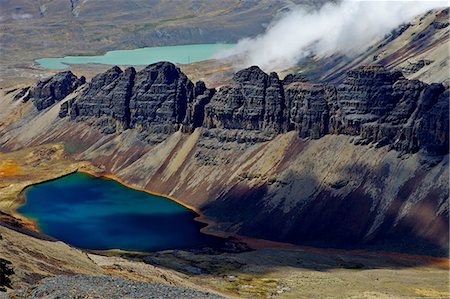 Vue du Mont Chacaltaya, Calahuyo, Cordillera real, Bolivie, Andes, en Amérique du Sud Photographie de stock - Rights-Managed, Code: 841-06449779