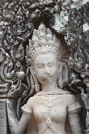 simsearch:841-03675988,k - A crumbling carving in stone, Bayon, Angkor, UNESCO World Heritage Site, Siem Reap, Cambodia, Indochina, Southeast Asia, Asia Photographie de stock - Rights-Managed, Code: 841-06499219