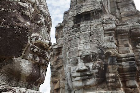 face (object) - Smiling faces carved in stone, Bayon, Angkor, UNESCO World Heritage Site, Siem Reap, Cambodia, Indochina, Southeast Asia, Asia Stock Photo - Rights-Managed, Code: 841-06499221