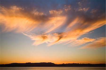 Sunset, Baja Peninsula, Gulf of California (Sea of Cortez), Baja California, Mexico, North America Stockbilder - Lizenzpflichtiges, Bildnummer: 841-06499645