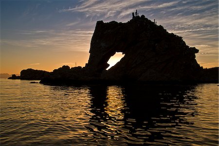 Sunset, Isla Catalina, Gulf of California (Sea of Cortez), Baja California Sur, Mexico, North America Foto de stock - Con derechos protegidos, Código: 841-06499646