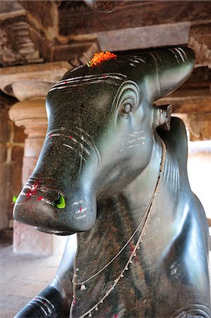 sculpture bull - Bull Nandi at Pattadkal, Karnataka, India, Asia Stock Photo - Rights-Managed, Code: 841-06499727