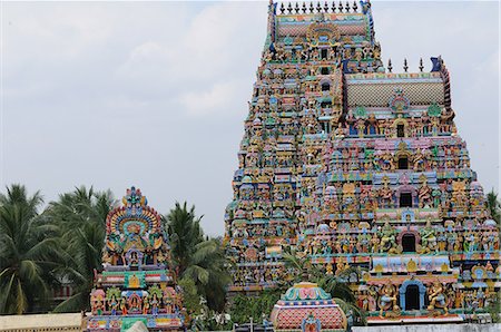 Manargudi temple gopuram, Manargudi, Tamil Nadu, India, Asia Stockbilder - Lizenzpflichtiges, Bildnummer: 841-06499839