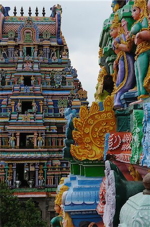 Temple at Manargudi, Tamil Nadu, India, Asia Foto de stock - Con derechos protegidos, Código: 841-06499840