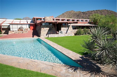 frank lloyd wright - Taliesin West, personal home of Frank Lloyd Wright, near Phoenix, Arizona, United States of America, North America Stock Photo - Rights-Managed, Code: 841-06499962
