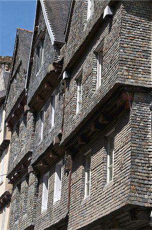 simsearch:841-07084188,k - Famous houses in Ange de Guernisac street, Morlaix, Finistere, Brittany, France, Europe Foto de stock - Con derechos protegidos, Código: 841-06499998