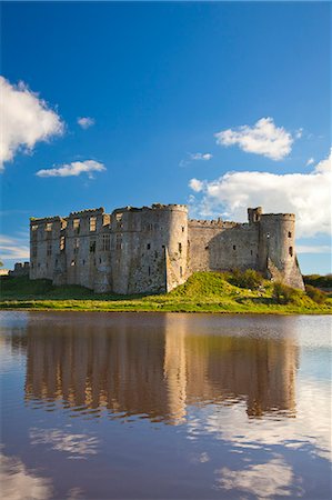 Carew Castle, Pembrokeshire, Wales, United Kingdom, Europe Foto de stock - Con derechos protegidos, Código: 841-06500028