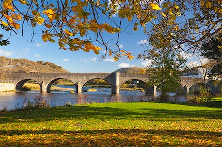feuilles - River Wye and Bridge, Builth Wells, Powys, Wales, United Kingdom, Europe Photographie de stock - Rights-Managed, Code: 841-06500035