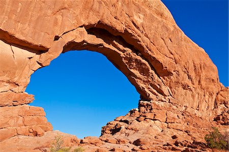 North Window Arch, Arches National Park, near Moab, Utah, United States of America, North America Stockbilder - Lizenzpflichtiges, Bildnummer: 841-06500082