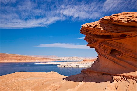 Red Rock formations, Lake Powell, Page, Arizona, United States of America, North America Stock Photo - Rights-Managed, Code: 841-06500105