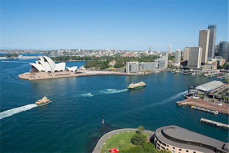 sydney landmark - Circular Quay and Opera House, Sydney, New South Wales, Australia, Pacific Stock Photo - Rights-Managed, Code: 841-06500158