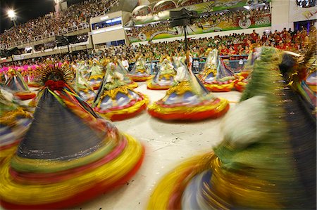 Carnival parade at the Sambodrome, Rio de Janeiro, Brazil, South America Foto de stock - Direito Controlado, Número: 841-06500370