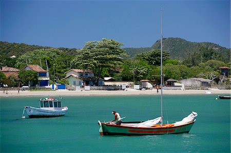 Fishermen boats at Manguinhos Beach, Buzios, Rio de Janeiro State, Brazil, South America Photographie de stock - Rights-Managed, Code: 841-06500471