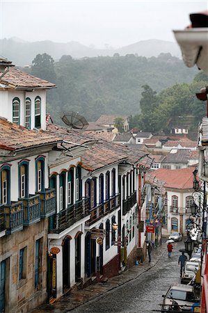 Street scene in Ouro Preto, UNESCO World Heritage Site, Minas Gerais, Brazil, South America Foto de stock - Con derechos protegidos, Código: 841-06500502