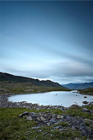 Cloudy sky above an Alpine tarn, San Juan National Forest, Colorado, United States of America, North America Photographie de stock - Rights-Managed, Code: 841-06500733