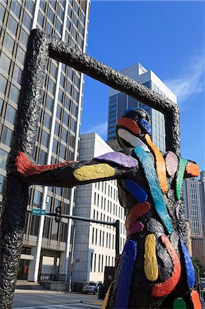 Threshold sculpture by Robert Llimos on Peachtree Street, Atlanta, Georgia, United States of America, North America Stock Photo - Rights-Managed, Code: 841-06500844