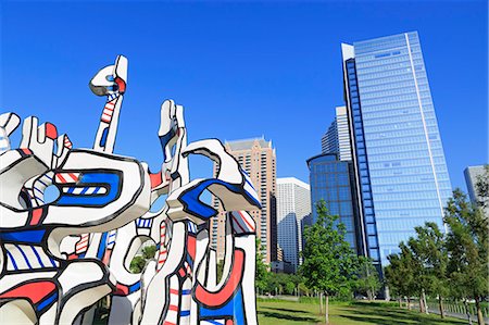 Monument Au Fantome by Jean Dubuffet in Discovery Park, Houston, Texas, United States of America, North America Photographie de stock - Rights-Managed, Code: 841-06500950