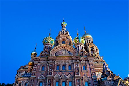 simsearch:841-07653041,k - The Church on Spilled Blood illuminated at dusk, UNESCO World Heritage Site, St. Petersburg, Russia, Europe Stock Photo - Rights-Managed, Code: 841-06500971