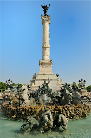 europe monuments - Fontaine Des Quinconces, Monument Aux Girondins, Bordeaux, UNESCO World Heritage Site, Gironde, Aquitaine, France, Europe Stock Photo - Rights-Managed, Code: 841-06501045