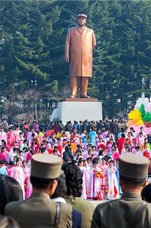 Celebrations on the 100th anniversary of the birth of President Kim Il Sung on April 15th 2012, in Pyongshong, a satellite city outside Pyongyang, Democratic People's Republic of Korea (DPRK), North Korea, Asia Stock Photo - Rights-Managed, Code: 841-06501157