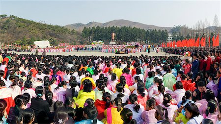 political - Celebrations on the 100th anniversary of the birth of President Kim Il Sung on April 15th 2012, in Pyongshong, a satellite city outside Pyongyang, Democratic People's Republic of Korea (DPRK), North Korea, Asia Stock Photo - Rights-Managed, Code: 841-06501158