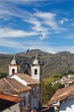 simsearch:841-03675506,k - View of Our Lady of Merces de Baixo Church, Ouro Preto, UNESCO World Heritage Site, Minas Gerais, Brazil, South America Photographie de stock - Rights-Managed, Code: 841-06501380