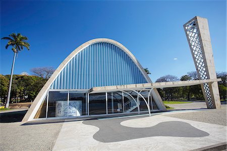 simsearch:841-06501405,k - Church of St. Francis of Assisi, designed by Oscar Niemeyer, Pampulha Lake, Pampulha, Belo Horizonte, Minas Gerais, Brazil, South America Stock Photo - Rights-Managed, Code: 841-06501412