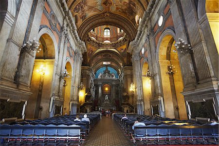 Interior of Our Lady of Candelaria Church, Centro, Rio de Janeiro, Brazil, South America Stockbilder - Lizenzpflichtiges, Bildnummer: 841-06501427
