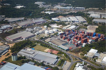 Aerial view of industrial estate, Manaus, Amazonas, Brazil, South America Foto de stock - Con derechos protegidos, Código: 841-06501454