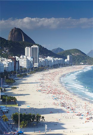 plage de copacabana - View of Copacabana beach, Rio de Janeiro, Brazil, South America Photographie de stock - Rights-Managed, Code: 841-06501489