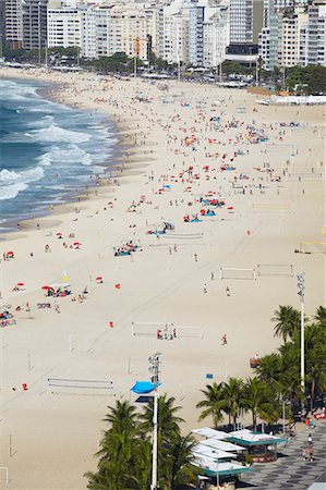View of Copacabana beach, Copacabana, Rio de Janeiro, Brazil, South America Foto de stock - Con derechos protegidos, Código: 841-06501481