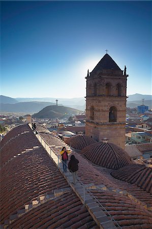 simsearch:841-06449780,k - People on rooftop of Convento de San Francisco, Potosi, UNESCO World Heritage Site, Bolivia, South America Foto de stock - Con derechos protegidos, Código: 841-06501670