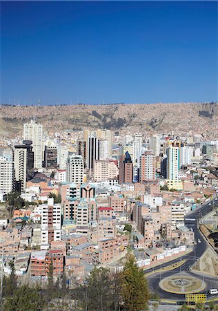 View of downtown La Paz, Bolivia, South America Stock Photo - Rights-Managed, Code: 841-06501737